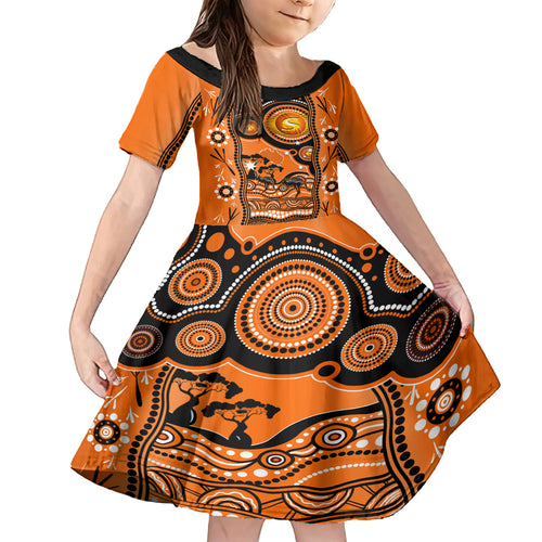 perth-scorchers-cricket-kid-short-sleeve-dress-happy-australia-day-aboriginal-art