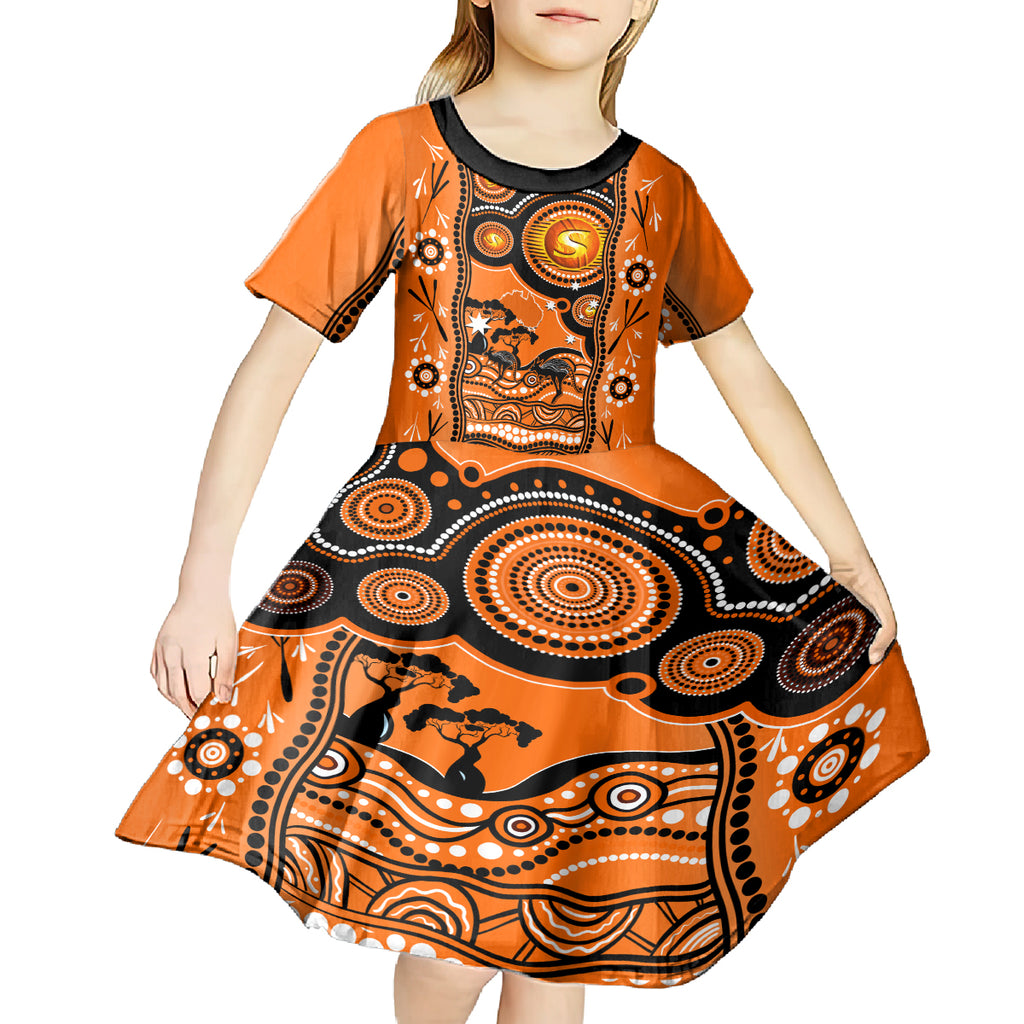 perth-scorchers-cricket-kid-short-sleeve-dress-happy-australia-day-aboriginal-art