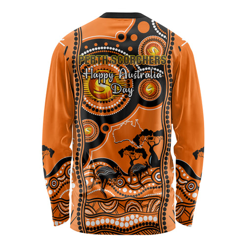 perth-scorchers-cricket-long-sleeve-shirt-happy-australia-day-aboriginal-art