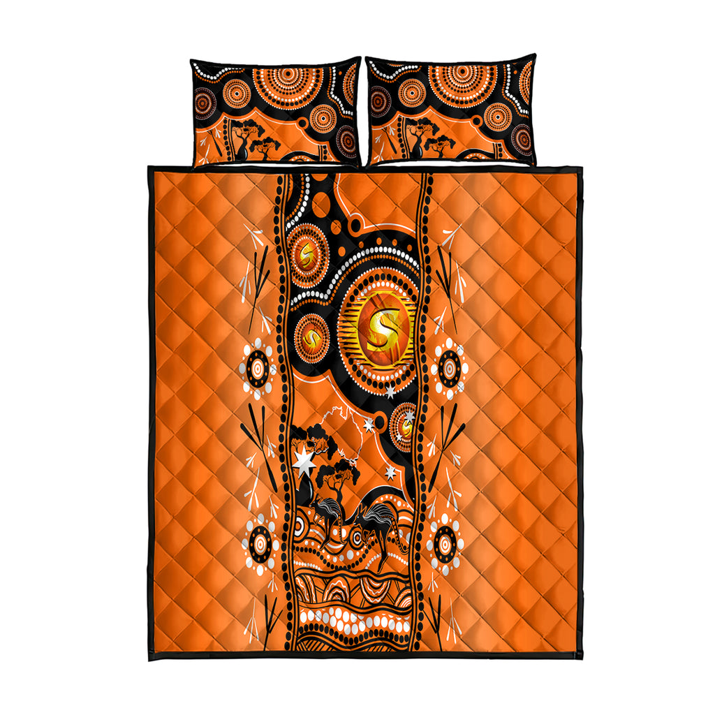 perth-scorchers-cricket-quilt-bed-set-happy-australia-day-aboriginal-art