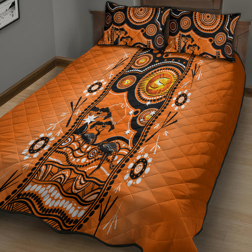 perth-scorchers-cricket-quilt-bed-set-happy-australia-day-aboriginal-art