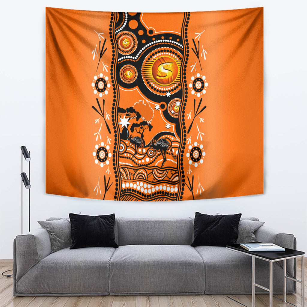 perth-scorchers-cricket-tapestry-happy-australia-day-aboriginal-art