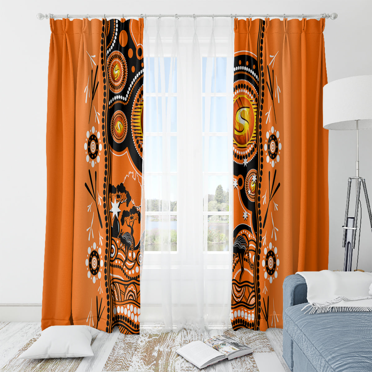 perth-scorchers-cricket-window-curtain-happy-australia-day-aboriginal-art