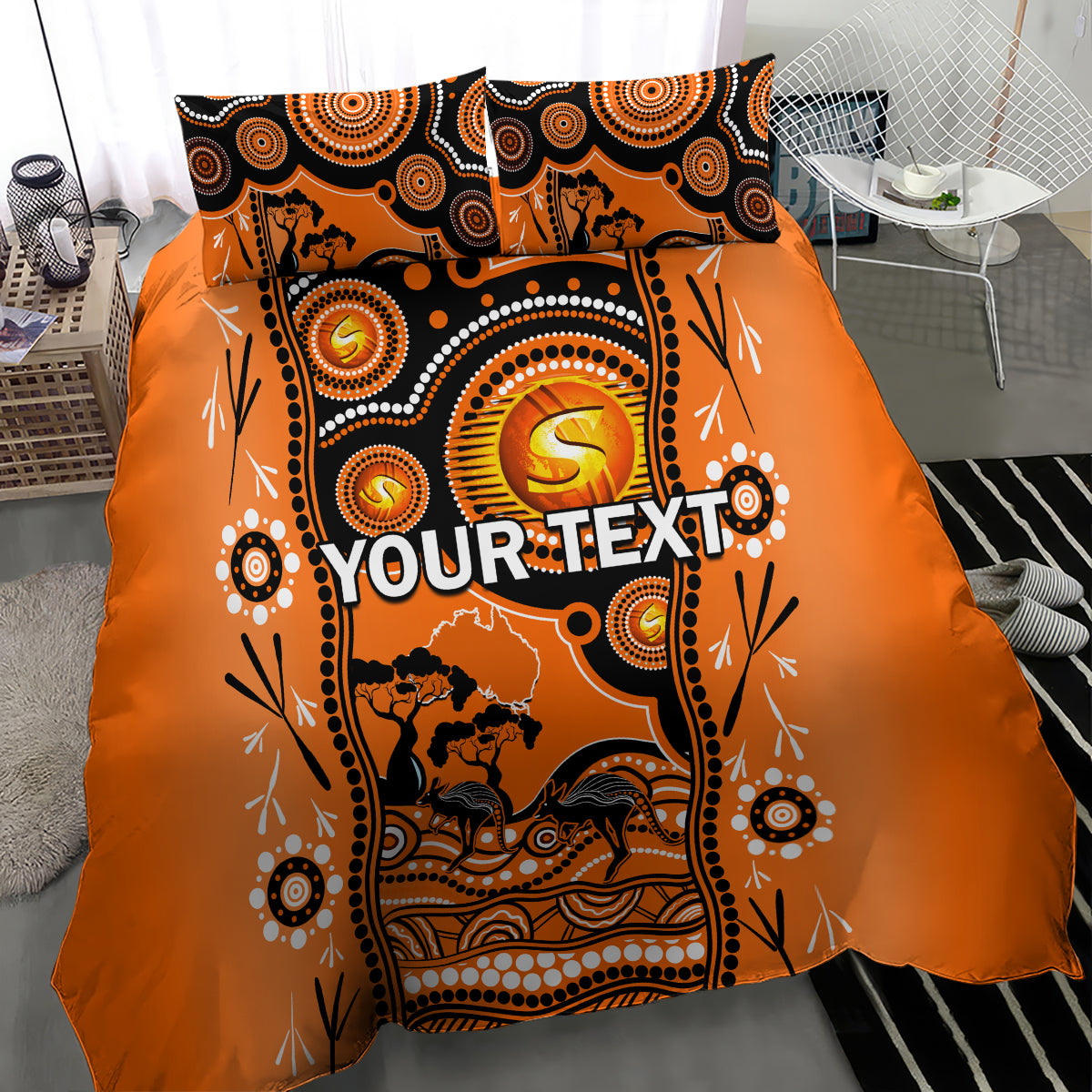 custom-perth-scorchers-cricket-bedding-set-happy-australia-day-aboriginal-art