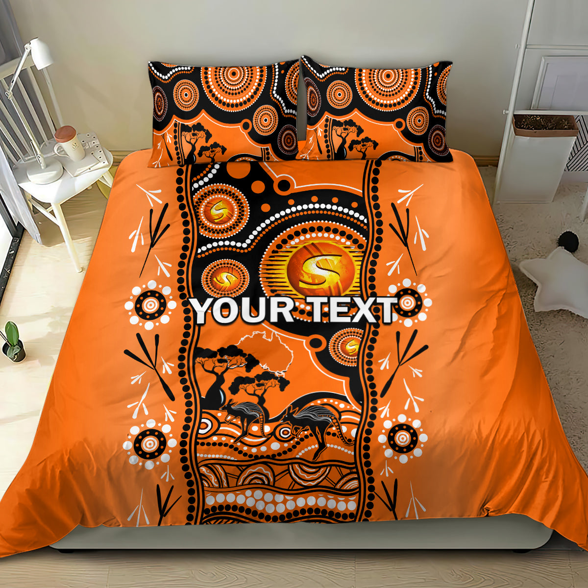 custom-perth-scorchers-cricket-bedding-set-happy-australia-day-aboriginal-art