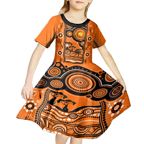 custom-perth-scorchers-cricket-kid-short-sleeve-dress-happy-australia-day-aboriginal-art