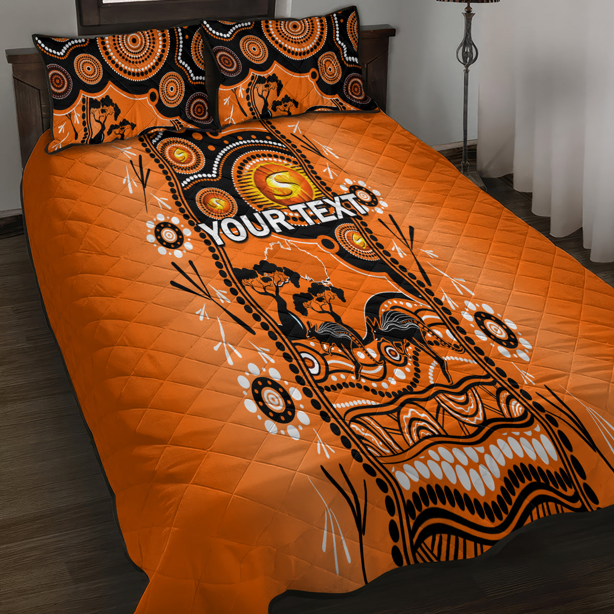 custom-perth-scorchers-cricket-quilt-bed-set-happy-australia-day-aboriginal-art