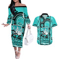 brisbane-heat-cricket-couples-matching-off-the-shoulder-long-sleeve-dress-and-hawaiian-shirt-happy-australia-day-aboriginal-art