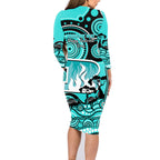 brisbane-heat-cricket-family-matching-long-sleeve-bodycon-dress-and-hawaiian-shirt-happy-australia-day-aboriginal-art