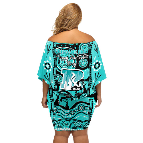 brisbane-heat-cricket-family-matching-off-shoulder-short-dress-and-hawaiian-shirt-happy-australia-day-aboriginal-art