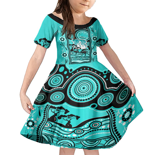 brisbane-heat-cricket-kid-short-sleeve-dress-happy-australia-day-aboriginal-art