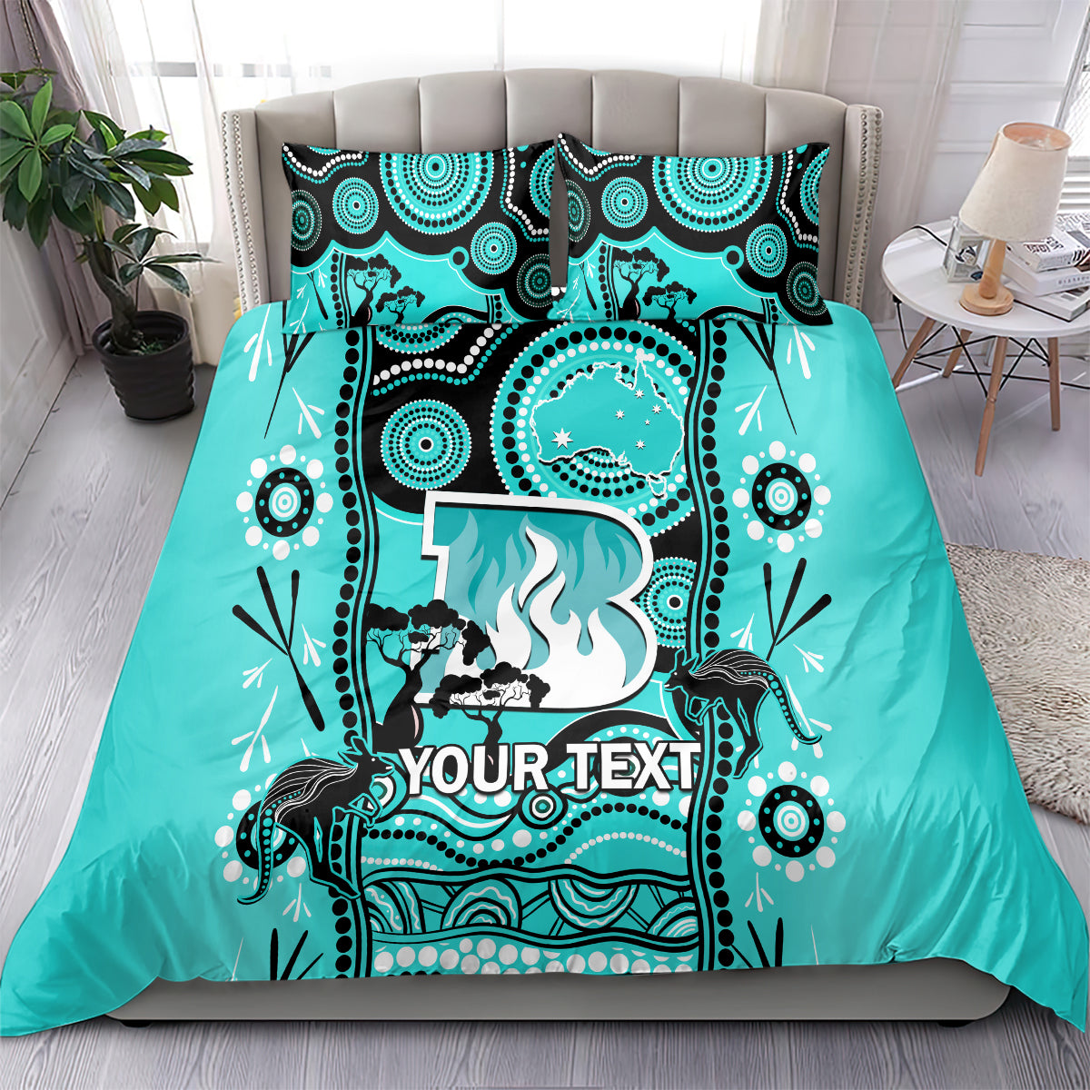 custom-brisbane-heat-cricket-bedding-set-happy-australia-day-aboriginal-art