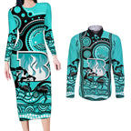 custom-brisbane-heat-cricket-couples-matching-long-sleeve-bodycon-dress-and-long-sleeve-button-shirt-happy-australia-day-aboriginal-art