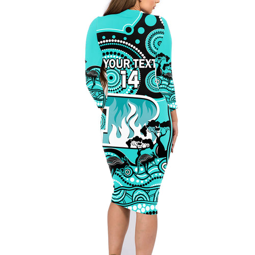 custom-brisbane-heat-cricket-family-matching-long-sleeve-bodycon-dress-and-hawaiian-shirt-happy-australia-day-aboriginal-art