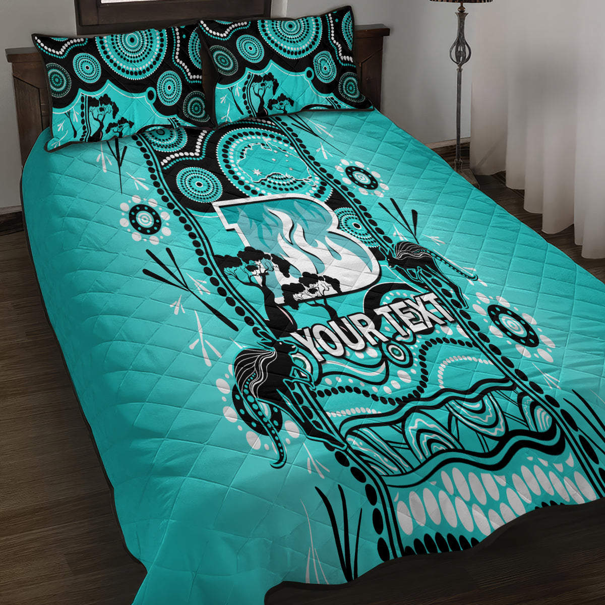 custom-brisbane-heat-cricket-quilt-bed-set-happy-australia-day-aboriginal-art