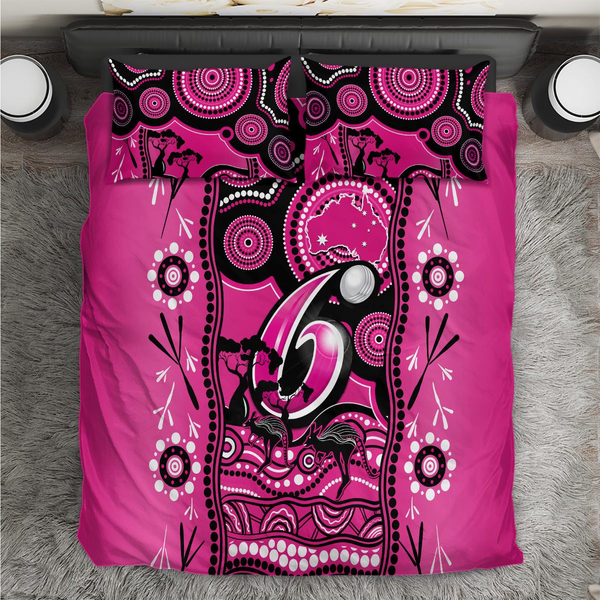 sydney-sixers-cricket-bedding-set-happy-australia-day-aboriginal-art