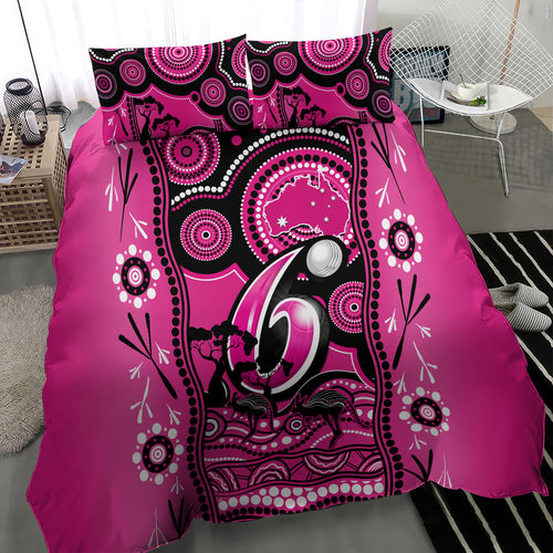 sydney-sixers-cricket-bedding-set-happy-australia-day-aboriginal-art
