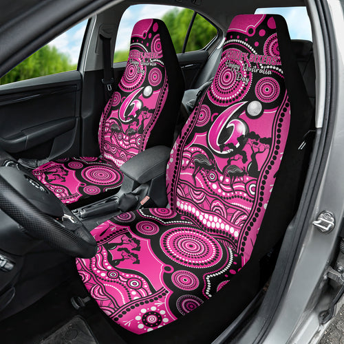 sydney-sixers-cricket-car-seat-cover-happy-australia-day-aboriginal-art