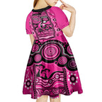 sydney-sixers-cricket-kid-short-sleeve-dress-happy-australia-day-aboriginal-art