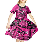 sydney-sixers-cricket-kid-short-sleeve-dress-happy-australia-day-aboriginal-art