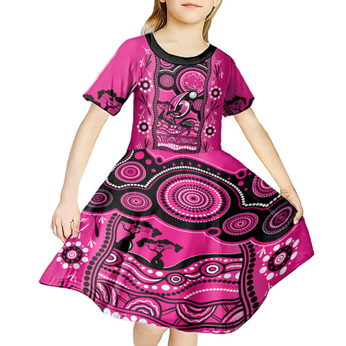sydney-sixers-cricket-kid-short-sleeve-dress-happy-australia-day-aboriginal-art