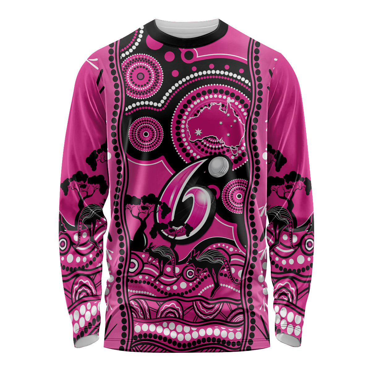 sydney-sixers-cricket-long-sleeve-shirt-happy-australia-day-aboriginal-art