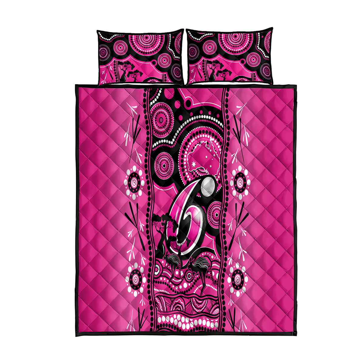 sydney-sixers-cricket-quilt-bed-set-happy-australia-day-aboriginal-art