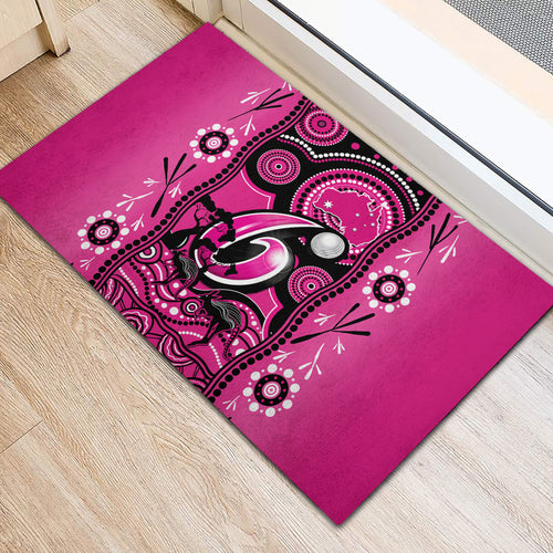 sydney-sixers-cricket-rubber-doormat-happy-australia-day-aboriginal-art