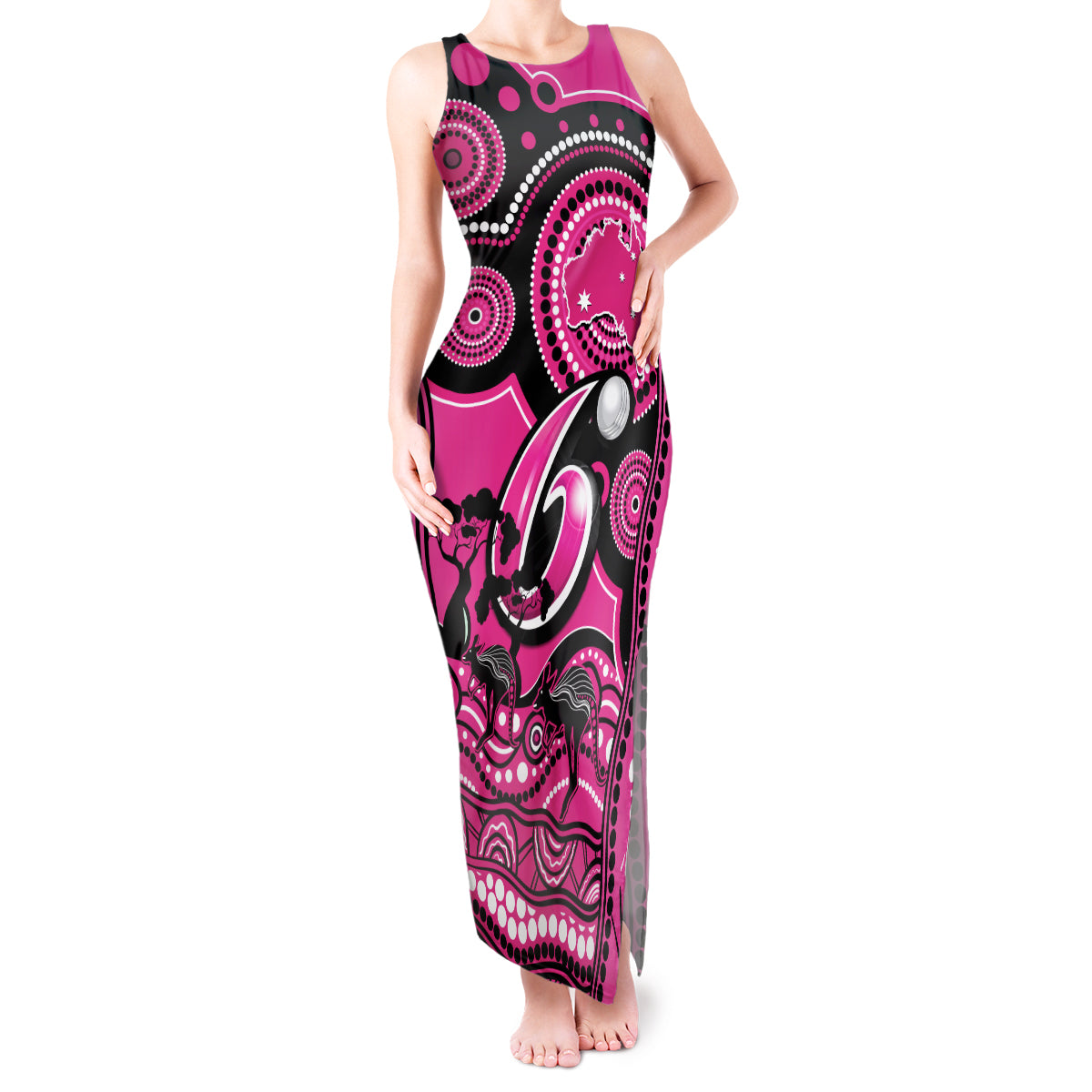 sydney-sixers-cricket-tank-maxi-dress-happy-australia-day-aboriginal-art