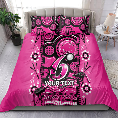 custom-sydney-sixers-cricket-bedding-set-happy-australia-day-aboriginal-art