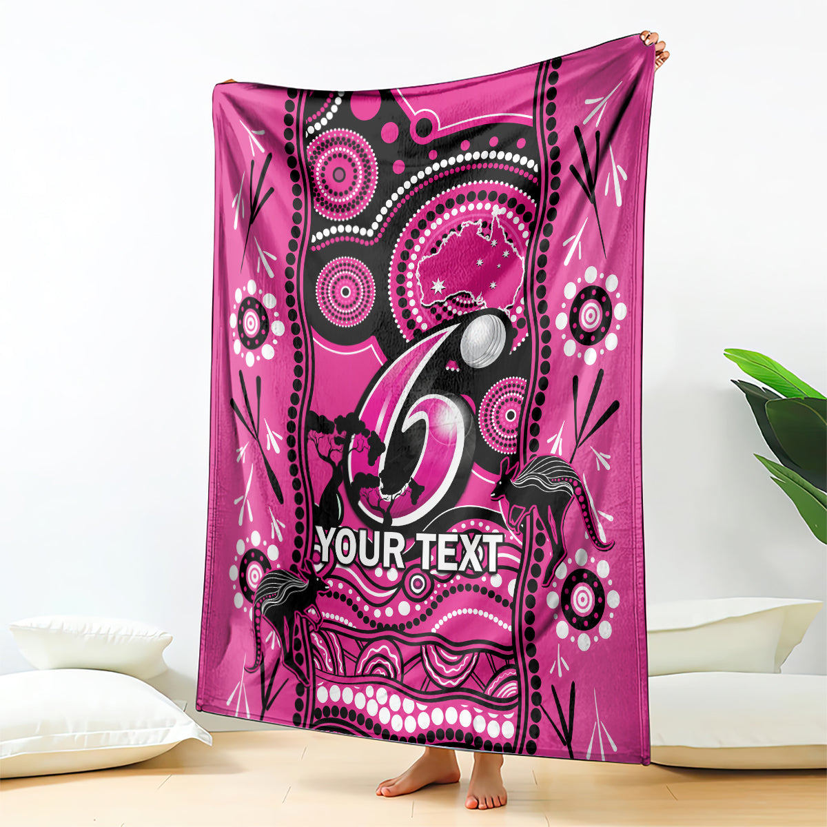 custom-sydney-sixers-cricket-blanket-happy-australia-day-aboriginal-art