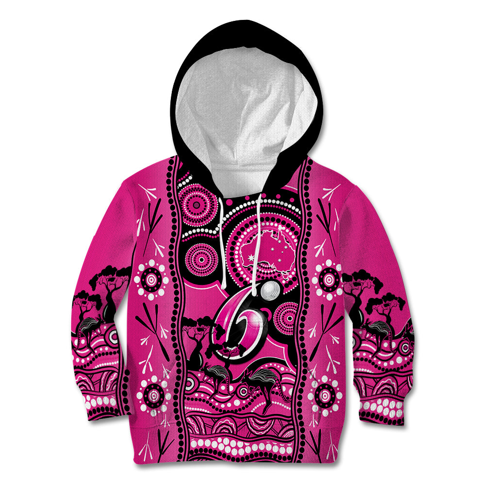 custom-sydney-sixers-cricket-kid-hoodie-happy-australia-day-aboriginal-art