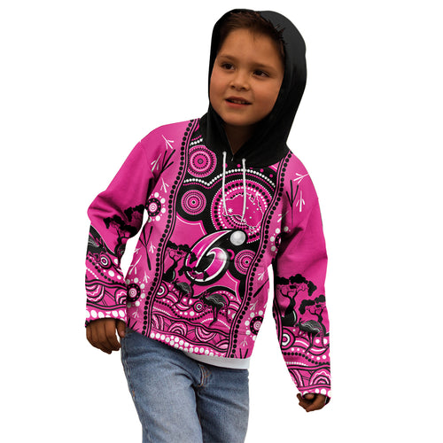 custom-sydney-sixers-cricket-kid-hoodie-happy-australia-day-aboriginal-art