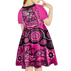 custom-sydney-sixers-cricket-kid-short-sleeve-dress-happy-australia-day-aboriginal-art