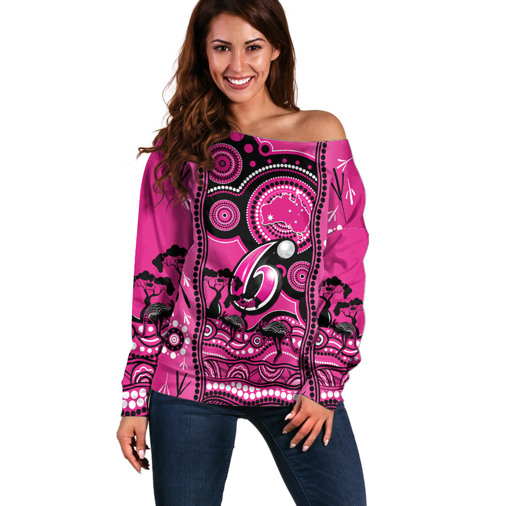 custom-sydney-sixers-cricket-off-shoulder-sweater-happy-australia-day-aboriginal-art