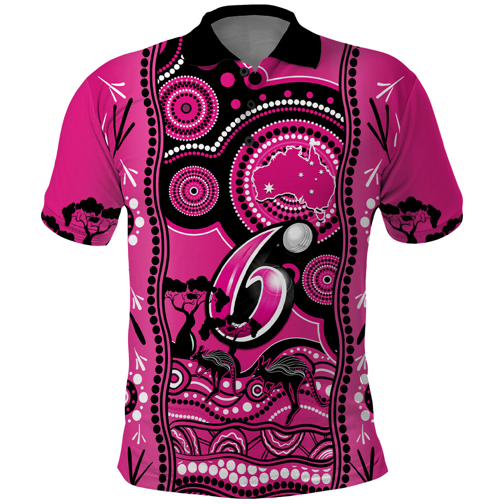 custom-sydney-sixers-cricket-polo-shirt-happy-australia-day-aboriginal-art