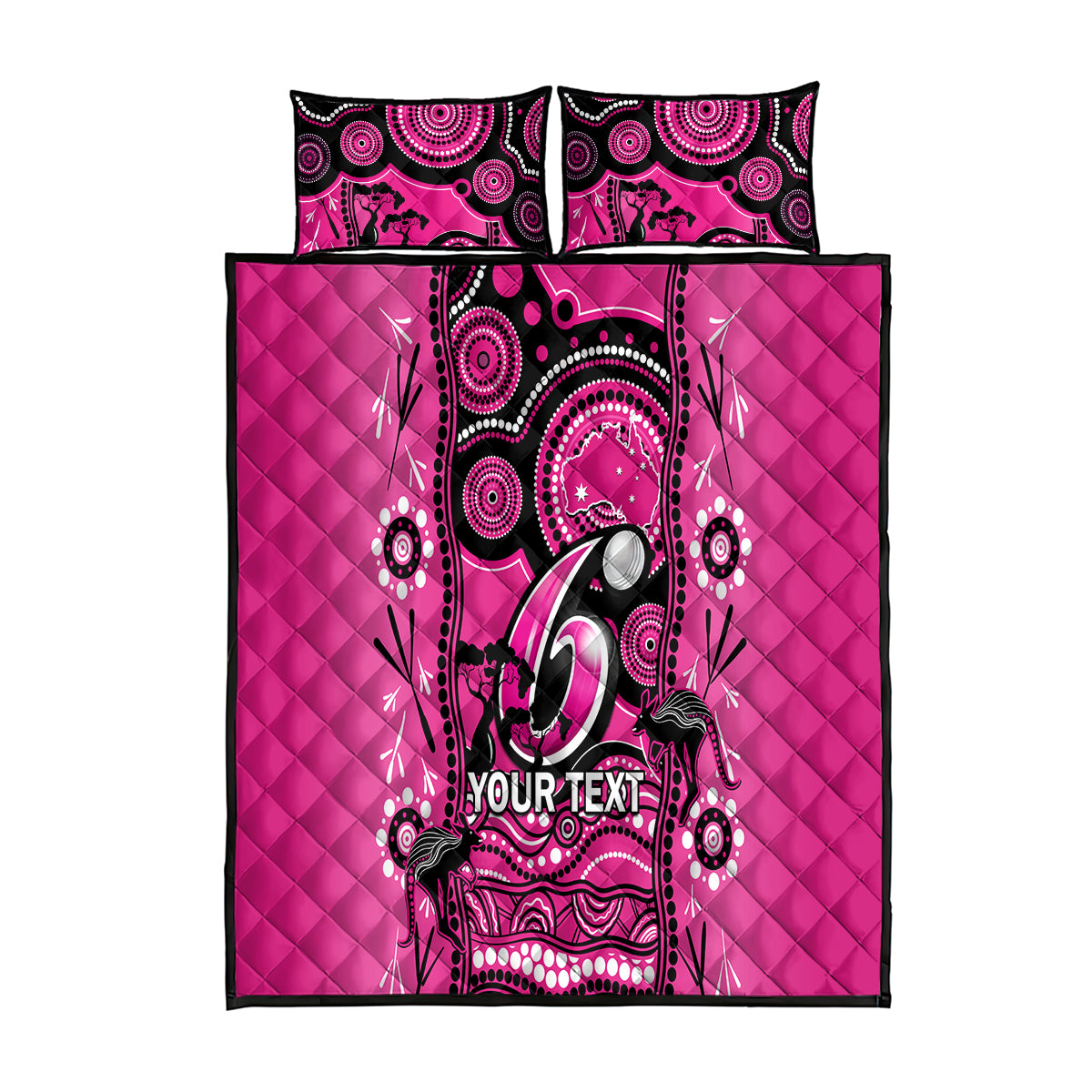 custom-sydney-sixers-cricket-quilt-bed-set-happy-australia-day-aboriginal-art