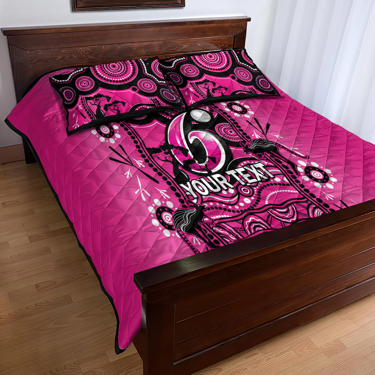 custom-sydney-sixers-cricket-quilt-bed-set-happy-australia-day-aboriginal-art