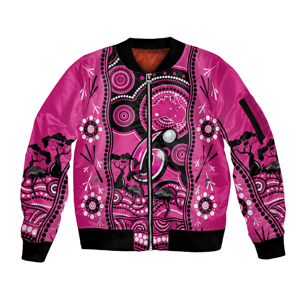 custom-sydney-sixers-cricket-sleeve-zip-bomber-jacket-happy-australia-day-aboriginal-art