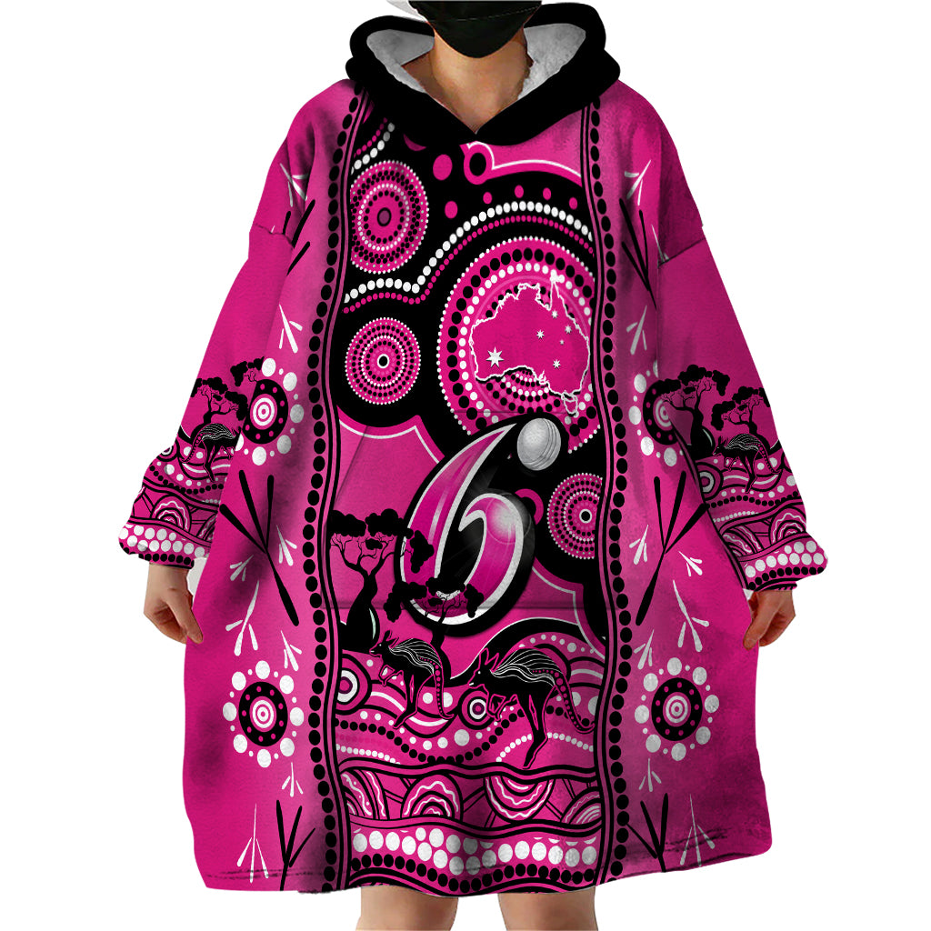custom-sydney-sixers-cricket-wearable-blanket-hoodie-happy-australia-day-aboriginal-art