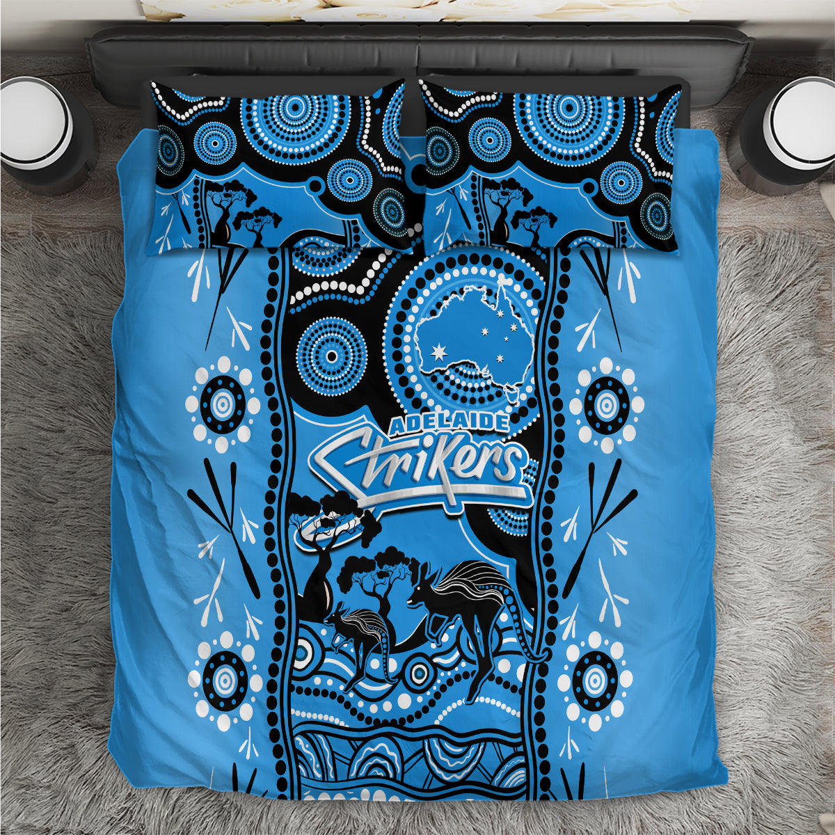 adelaide-strikers-cricket-bedding-set-happy-australia-day-aboriginal-art