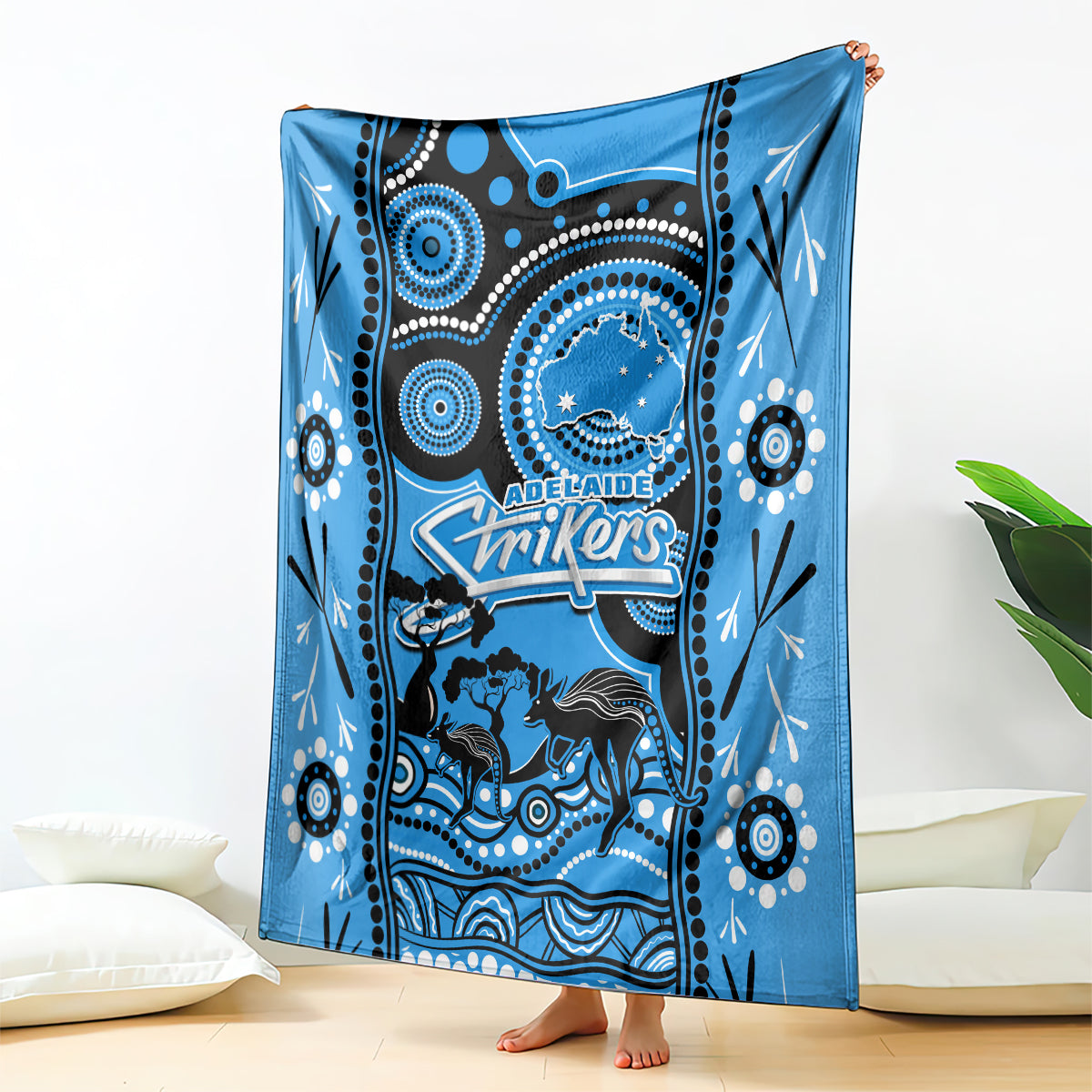 adelaide-strikers-cricket-blanket-happy-australia-day-aboriginal-art