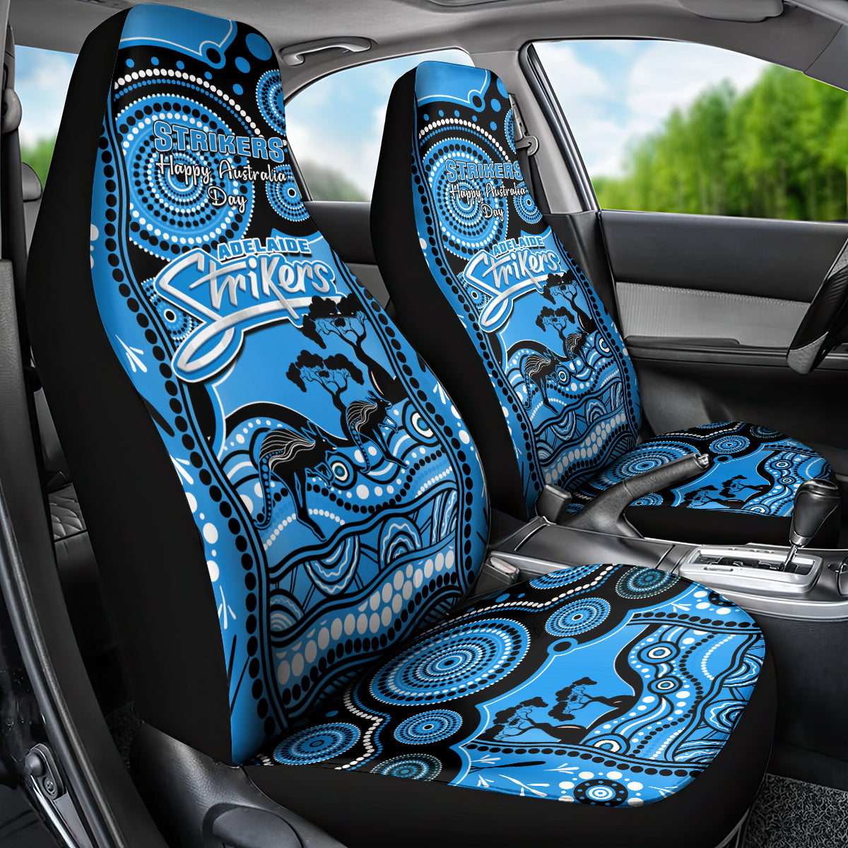 adelaide-strikers-cricket-car-seat-cover-happy-australia-day-aboriginal-art
