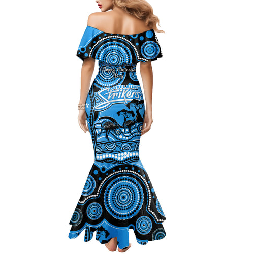 adelaide-strikers-cricket-family-matching-mermaid-dress-and-hawaiian-shirt-happy-australia-day-aboriginal-art