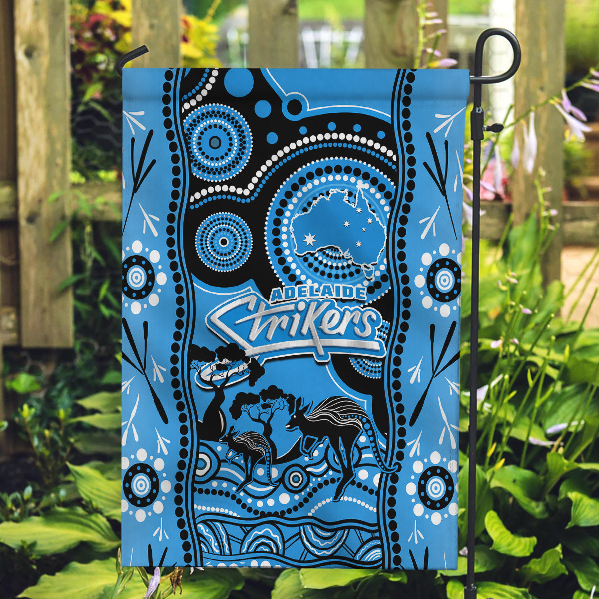 adelaide-strikers-cricket-garden-flag-happy-australia-day-aboriginal-art