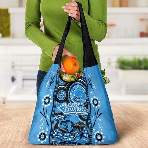 Adelaide Strikers Cricket Grocery Bag Happy Australia Day Aboriginal Art