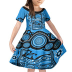 adelaide-strikers-cricket-kid-short-sleeve-dress-happy-australia-day-aboriginal-art