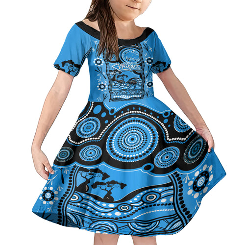 adelaide-strikers-cricket-kid-short-sleeve-dress-happy-australia-day-aboriginal-art