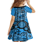 adelaide-strikers-cricket-kid-short-sleeve-dress-happy-australia-day-aboriginal-art