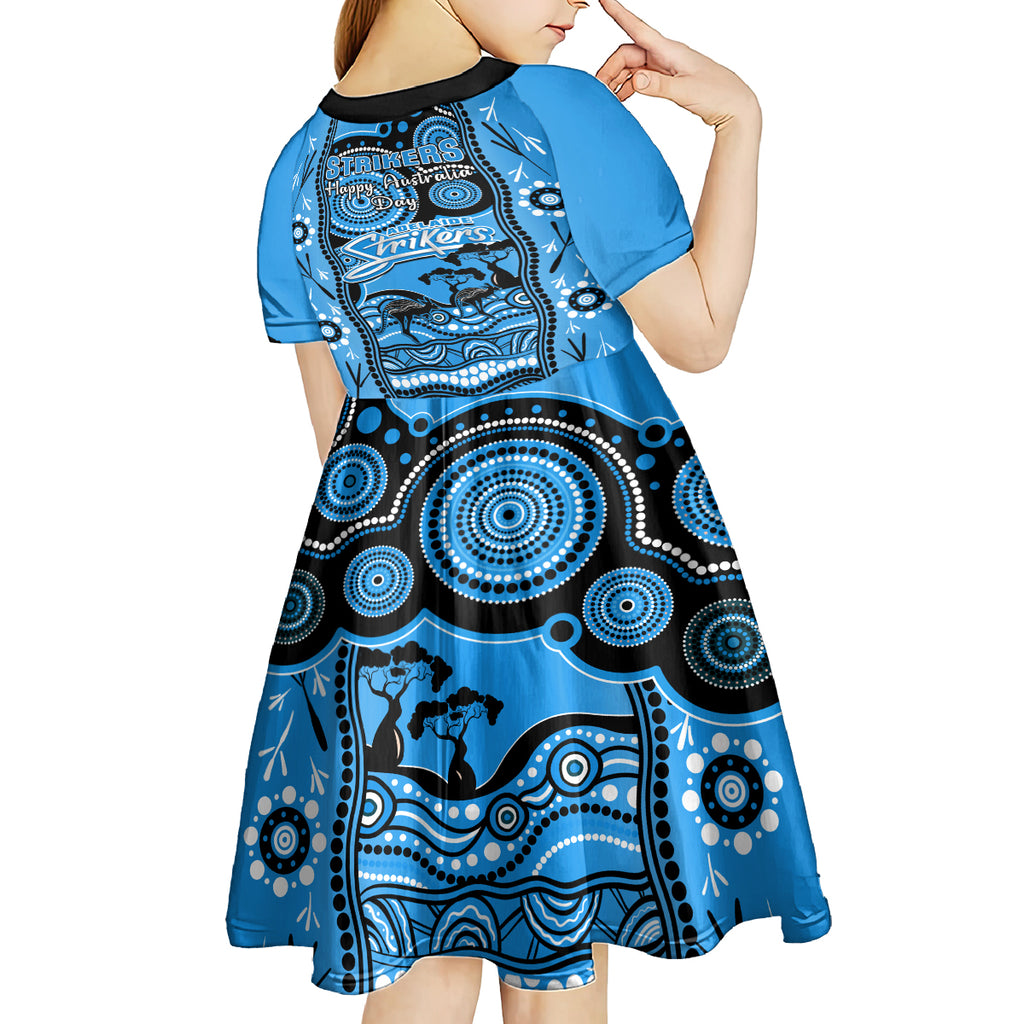 adelaide-strikers-cricket-kid-short-sleeve-dress-happy-australia-day-aboriginal-art